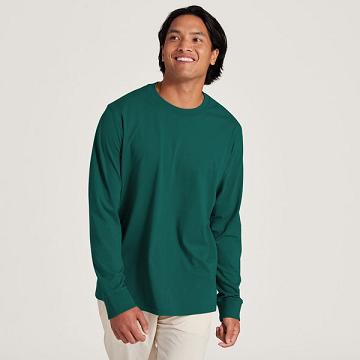 Allbirds Allgood Baumwoll Long Sleeve T-shirts Herren Türkis | DE1587VR