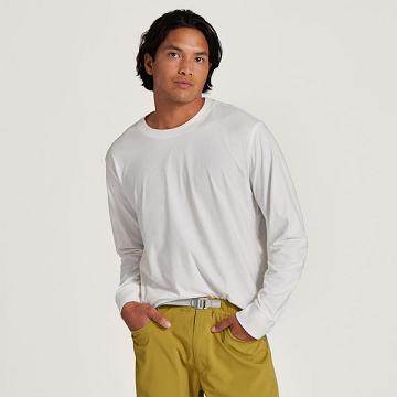 Allbirds Allgood Baumwoll Long Sleeve T-shirts Herren Weiß | DE1590ZU