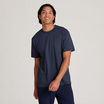 Allbirds Allgood Baumwoll T-shirts Herren Navy | DE1581EB