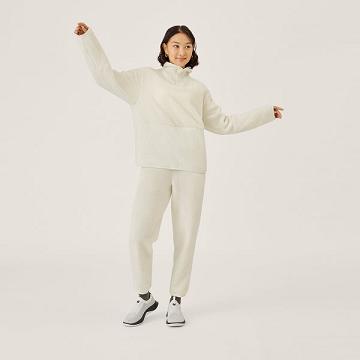 Allbirds Fluff Fleece Hose Damen Weiß | DE1113EB