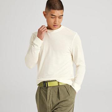 Allbirds Long Sleeve Sea T-shirts Herren Weiß | DE1594HA