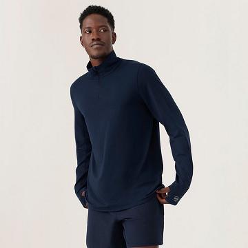 Allbirds Performance Quarter Zip Hoodie Herren Navy | DE1550IL