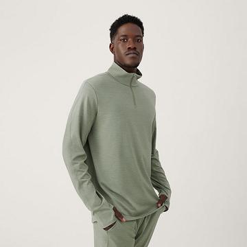 Allbirds Performance Quarter Zip Hoodie Herren Grün | DE1553TC