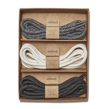 Allbirds Runner Kit Schnürsenkel Herren Grau Weiß Schwarz | DE1491GS