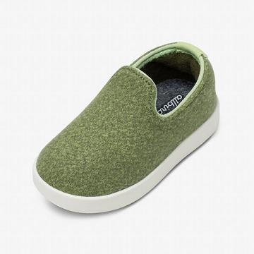 Allbirds Smallbirds Wolle Loungers Slip On Schuhe Kinder Olivgrün | DE1003OK
