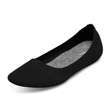 Allbirds Tree Breezers Flache Schuhe Damen Schwarz | DE1201LI
