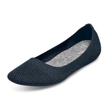 Allbirds Tree Breezers Flache Schuhe Damen Navy | DE1202KO