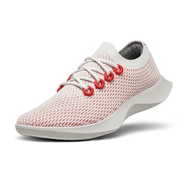 Allbirds Tree Dasher 1 Laufschuhe Damen Rot Weiß | DE1290IL
