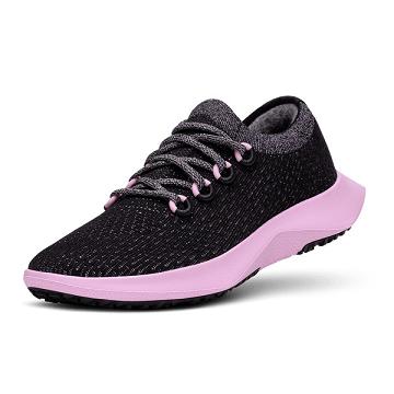 Allbirds Tree Dasher 2 Laufschuhe Damen Schwarz Rosa | DE1257GS
