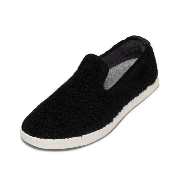 Allbirds Wolle Lounger Fluffs Slip On Schuhe Herren Beige Schwarz | DE1789EB