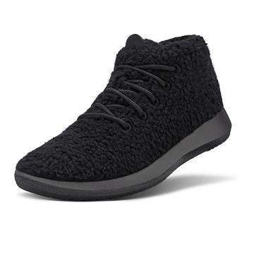 Allbirds Wolle Runner-up Fluffs High Damen Schwarz | DE1230HA
